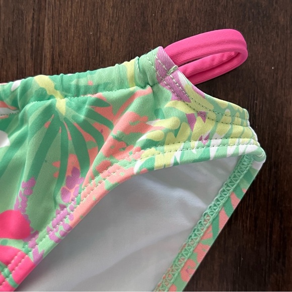 Zara Kids Girls Bikini Set Exotic Swimsuit Pink & Green Floral Design 11 12 - Picture 11 of 16